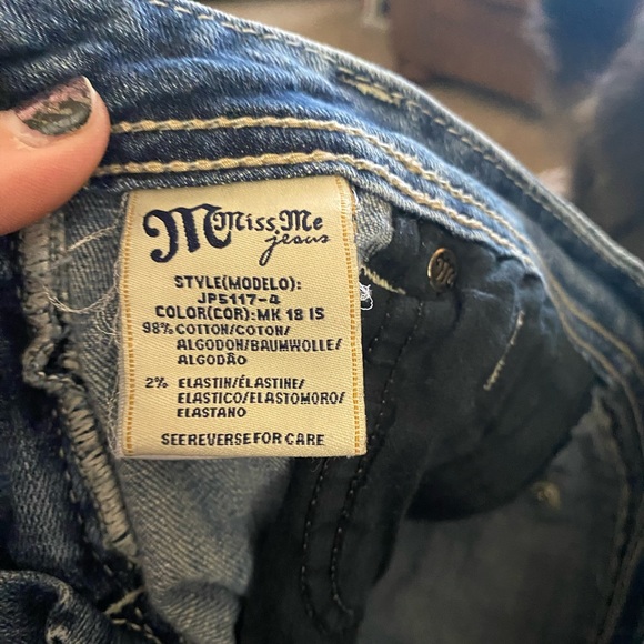 Miss Me Boot Cut Jeans Embellished Winged Cross 31 style jp5117-4 - Picture 5 of 5